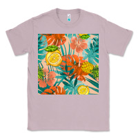 Lilac pineapple and lemon seamless pattern Classic Tee - BundleAndBundleShop