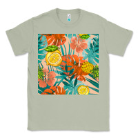 Matcha pineapple and lemon seamless pattern Classic Tee - BundleAndBundleShop