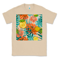Mushroom pineapple and lemon seamless pattern Classic Tee - BundleAndBundleShop