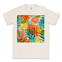 Natural pineapple and lemon seamless pattern Classic Tee - BundleAndBundleShop