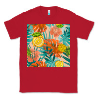 Red pineapple and lemon seamless pattern Classic Tee - BundleAndBundleShop