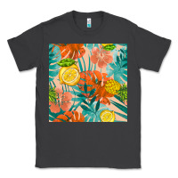 Smoke pineapple and lemon seamless pattern Classic Tee - BundleAndBundleShop