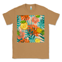 Toasted Coconut pineapple and lemon seamless pattern Classic Tee - BundleAndBundleShop