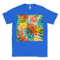 True Royal pineapple and lemon seamless pattern Classic Tee - BundleAndBundleShop
