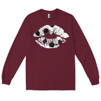 Burgundy soccer lips Long Sleeve Tee - AdoDesignShop