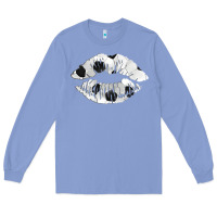 Colony Blue soccer lips Long Sleeve Tee - AdoDesignShop