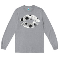 Heather Grey soccer lips Long Sleeve Tee - AdoDesignShop