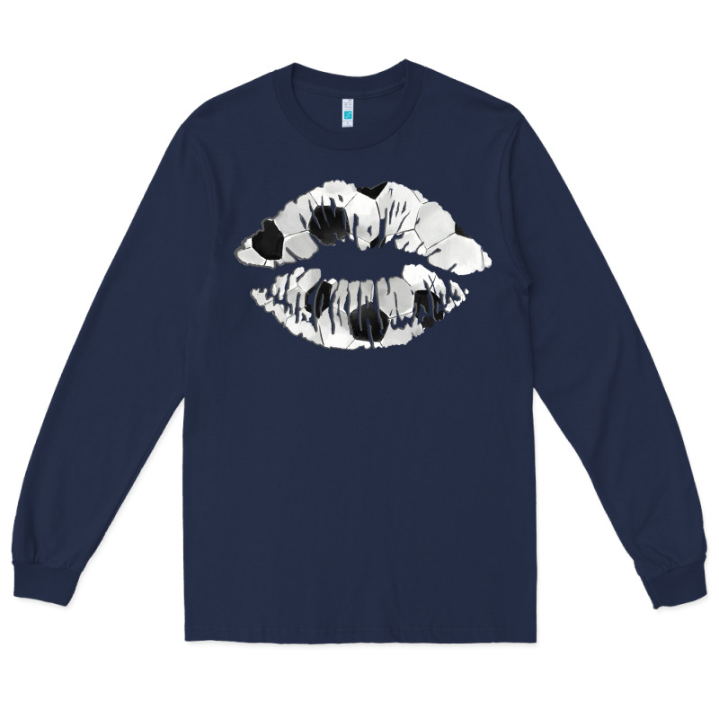 Soccer Lips Long Sleeve Tee by AdoDesignShop | Teevron