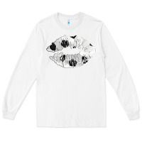 White soccer lips Long Sleeve Tee - AdoDesignShop