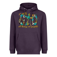 Plum With God All Things Are Possible With Cross Heavyweight Hoodie - BundleAndBundleShop