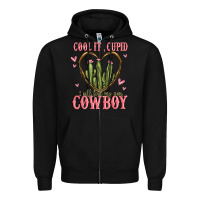 Black cool it cupid i will find my own cowboy Zipper Hoodie - MaliasSmallBusiness