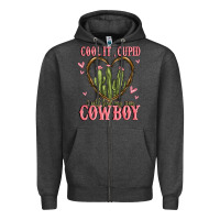 Charcoal Heather cool it cupid i will find my own cowboy Zipper Hoodie - MaliasSmallBusiness