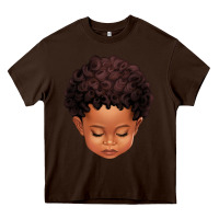 Chocolate Brown cute afro boy Heavy Core Tee - texasbilliewilder