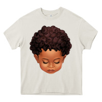 Cream cute afro boy Heavy Core Tee - texasbilliewilder