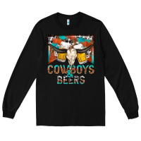 Black cowboys and beers Long Sleeve Tee - NancyCooperArtShop