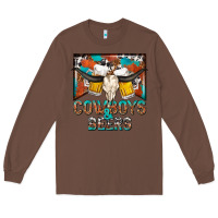 Chestnut cowboys and beers Long Sleeve Tee - NancyCooperArtShop