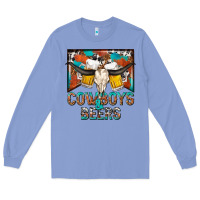 Colony Blue cowboys and beers Long Sleeve Tee - NancyCooperArtShop