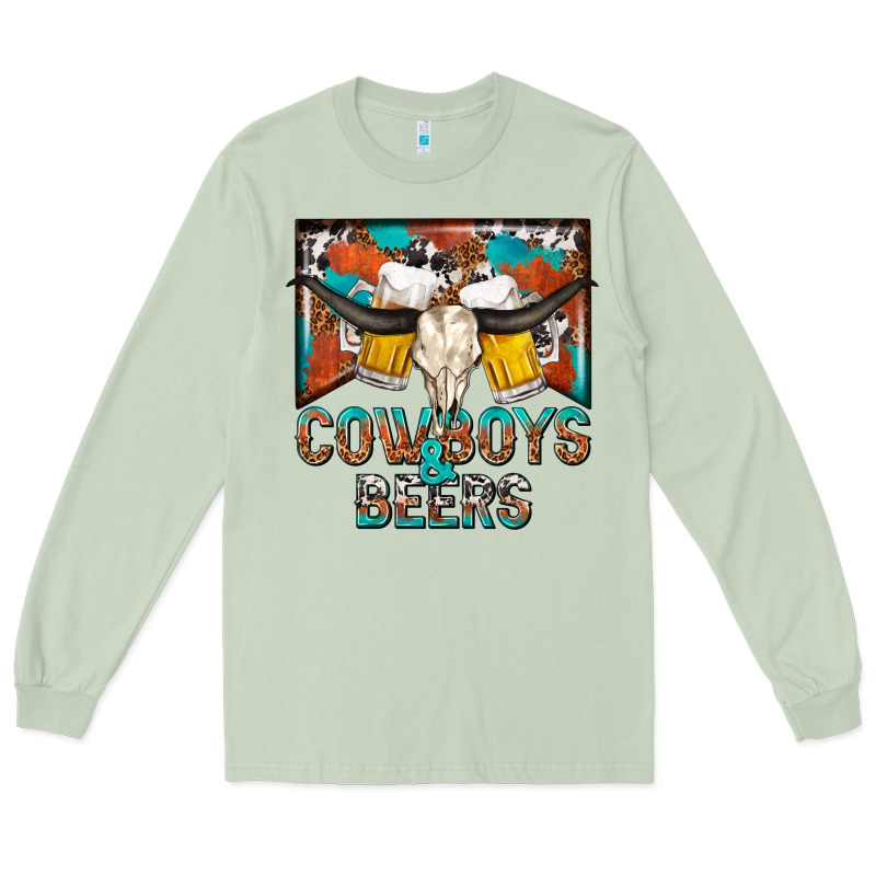Cowboys And Beers Long Sleeve Tee by NancyCooperArtShop | Teevron