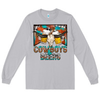 Moon Dust cowboys and beers Long Sleeve Tee - NancyCooperArtShop