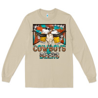 Mushroom cowboys and beers Long Sleeve Tee - NancyCooperArtShop