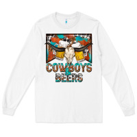 White cowboys and beers Long Sleeve Tee - NancyCooperArtShop