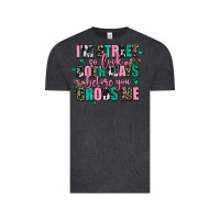 Vintage Black floral i am street so look both ways before you cr Vintage Tee - AdoDesignShop