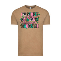 Vintage Coffee floral i am street so look both ways before you cr Vintage Tee - AdoDesignShop