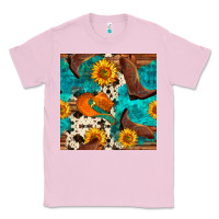 Bubblegum Pink cowboy boots and hat seamless pattern Classic Tee - BundleAndBundleShop
