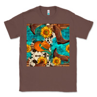 Chestnut cowboy boots and hat seamless pattern Classic Tee - BundleAndBundleShop