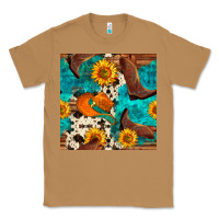 Toasted Coconut cowboy boots and hat seamless pattern Classic Tee - BundleAndBundleShop