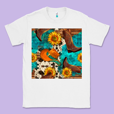 Cowboy Boots And Hat Seamless Pattern Classic Tee Designed By Bundleandbundleshop