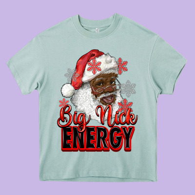 Heavy Core Tee big nick energy afro santa