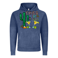 Vintage Denim cinco de mayo cactus Vintage Hoodie - CowhideDigitalArt