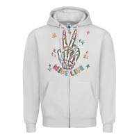 Dove Grey wife life Zipper Hoodie - MaliasSmallBusiness