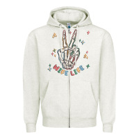 Oatmeal Heather wife life Zipper Hoodie - MaliasSmallBusiness