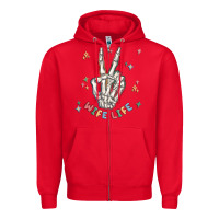 Red wife life Zipper Hoodie - MaliasSmallBusiness