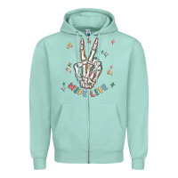 Seafoam wife life Zipper Hoodie - MaliasSmallBusiness