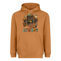 Meerkat Western Cowboy Portrait With Cactus Heavyweight Hoodie - BundleAndBundleShop