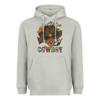 Moon Dust Western Cowboy Portrait With Cactus Heavyweight Hoodie - BundleAndBundleShop