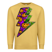 Antique Gold halloween lightning bolt Premium Sweatshirt - BundleAndBundleShop