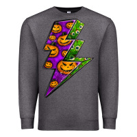 Charcoal Heather halloween lightning bolt Premium Sweatshirt - BundleAndBundleShop