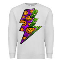 Dove Grey halloween lightning bolt Premium Sweatshirt - BundleAndBundleShop