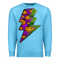 Ocean Blue halloween lightning bolt Premium Sweatshirt - BundleAndBundleShop