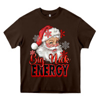 Chocolate Brown big nick energy santa claus Heavy Core Tee - RanaPortraitStore
