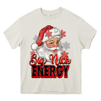 Cream big nick energy santa claus Heavy Core Tee - RanaPortraitStore