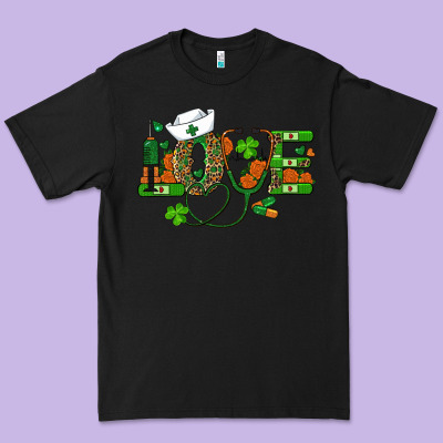 Premium Tee st patricks day love nurse