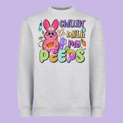 Chillin' With My Peeps Heavyweight Sweatshirt Designed By Artiststas