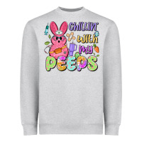 Heather Grey chillin' with my peeps Heavyweight Sweatshirt - Artiststas