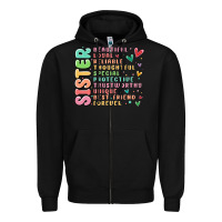 Black sister beautiful loyal reliable Zipper Hoodie - MaliasSmallBusiness