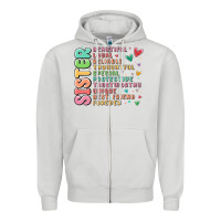 Dove Grey sister beautiful loyal reliable Zipper Hoodie - MaliasSmallBusiness